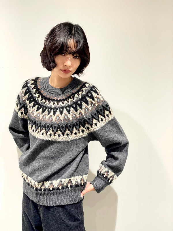 交編 NORDIC KNIT PULLOVER
