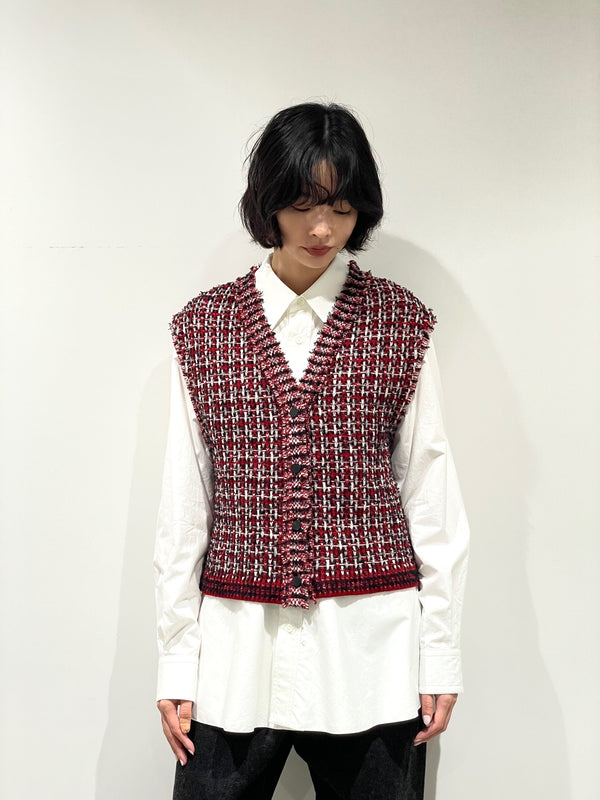 交編 TWEED KNIT V/T