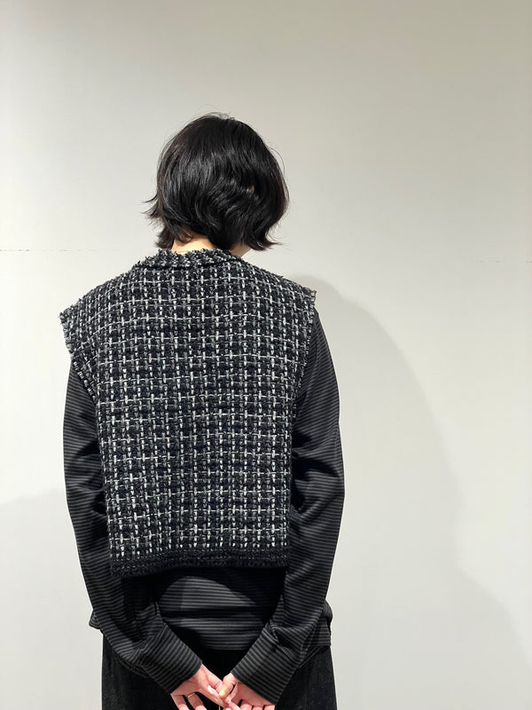 交編 TWEED KNIT V/T
