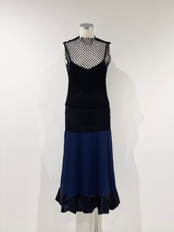 Smooth jersey net dress