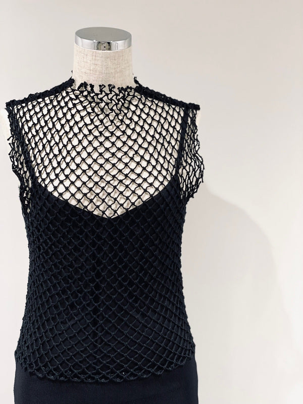 Smooth jersey net dress