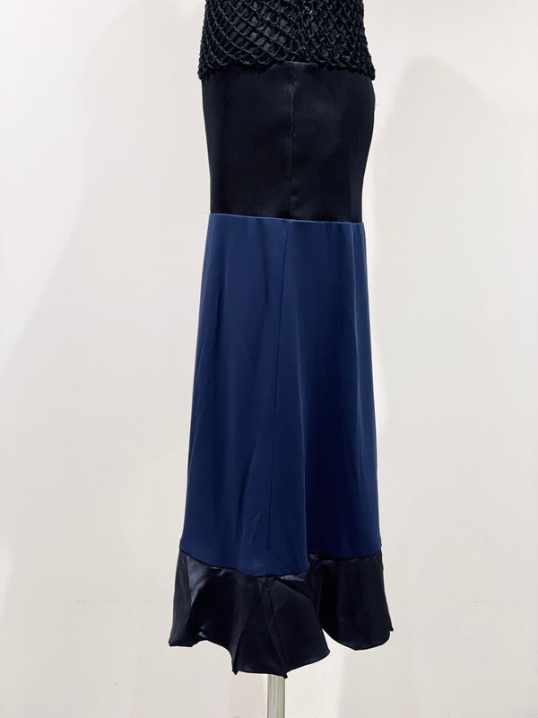 Smooth jersey net dress