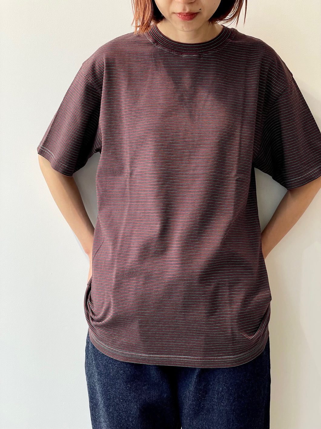 NEW BASIC GARMENT DYED BORDER T-SHIRT