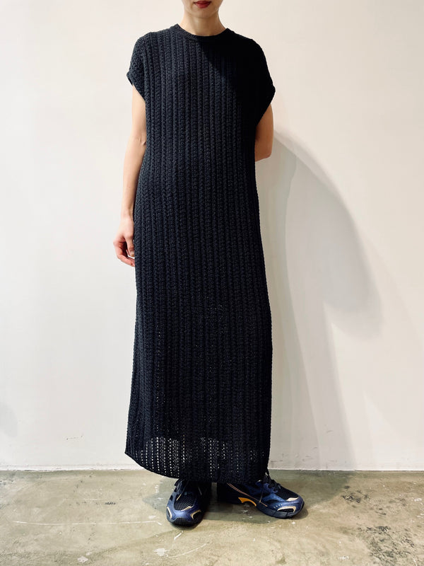 SHADOW STRIPE KNIT ONE-PIECE