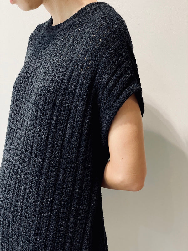 SHADOW STRIPE KNIT ONE-PIECE