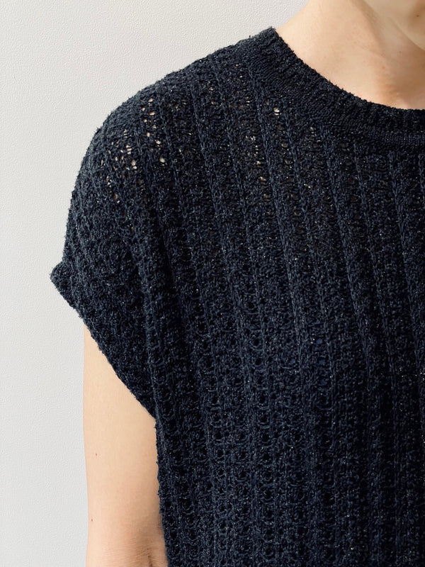SHADOW STRIPE KNIT ONE-PIECE