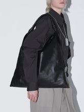 Leather ribbon bag big