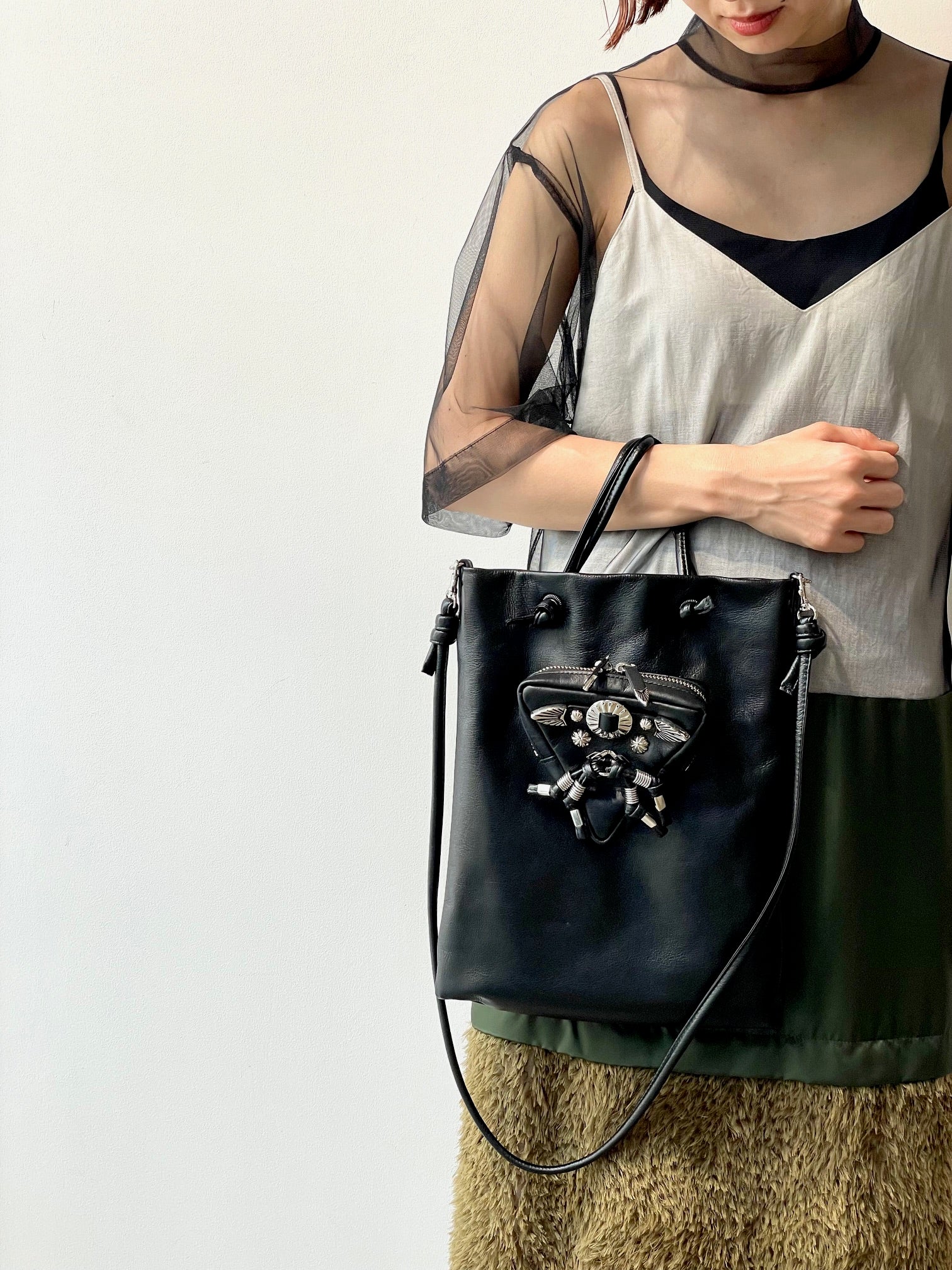 和装用ハンドバッグ Triangle pouch bag TZ252ーAG932