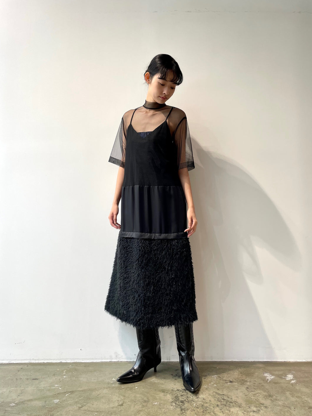 Fringe tulle dress