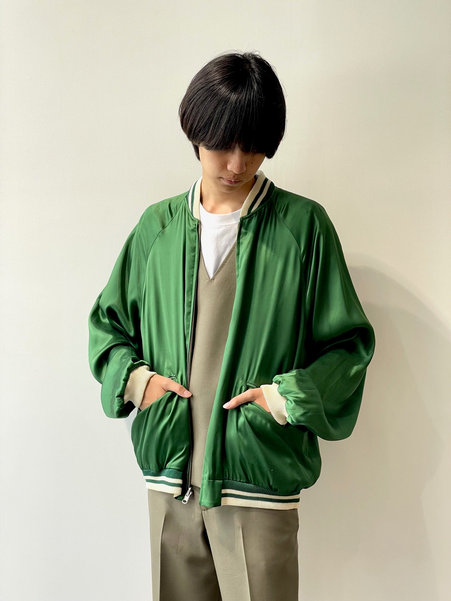 Rayon satin souvenir jacket – FUKIONLINE