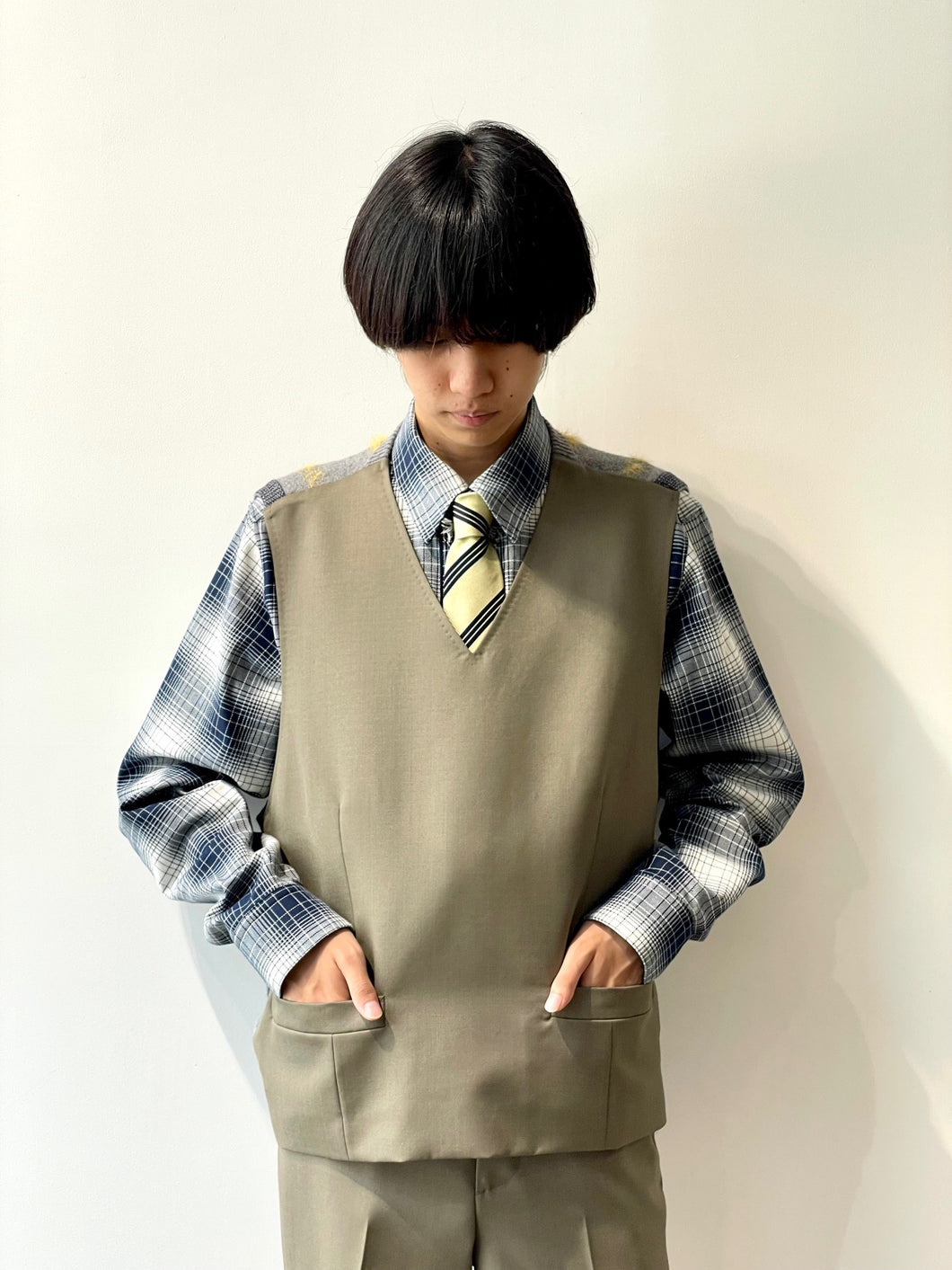 Wool mohair vest