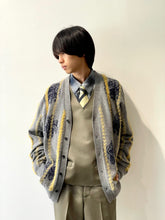 画像をギャラリービューアに読み込む, Stripe jacquard knit cardigan
