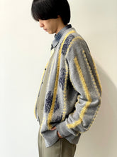 画像をギャラリービューアに読み込む, Stripe jacquard knit cardigan
