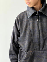 画像をギャラリービューアに読み込む, Rib jersey half zip pullover
