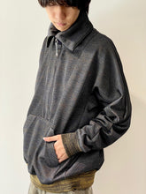 画像をギャラリービューアに読み込む, Rib jersey half zip pullover
