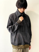 画像をギャラリービューアに読み込む, Rib jersey half zip pullover
