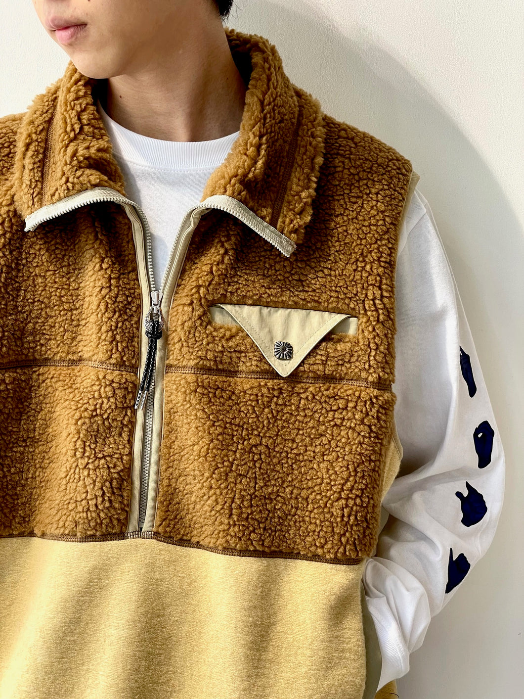 Wool jersey vest