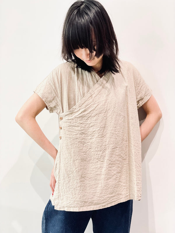 Wrap blouse S/S