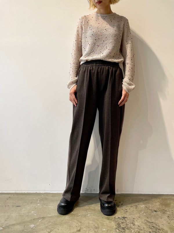 KNIT SIDELINE HOUNDSTOOTH TRACK PANTS