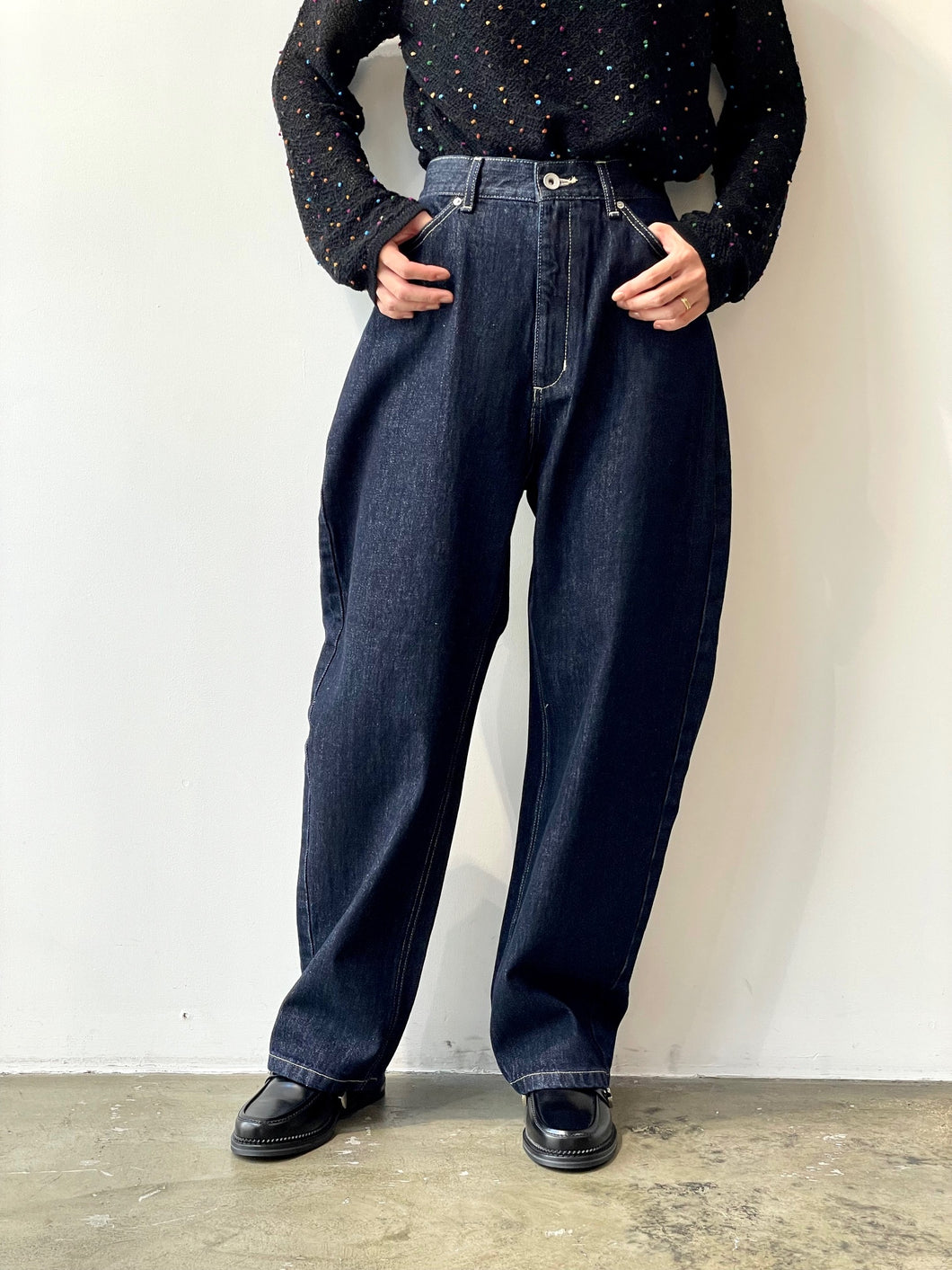 DENIM COCOON PANTS