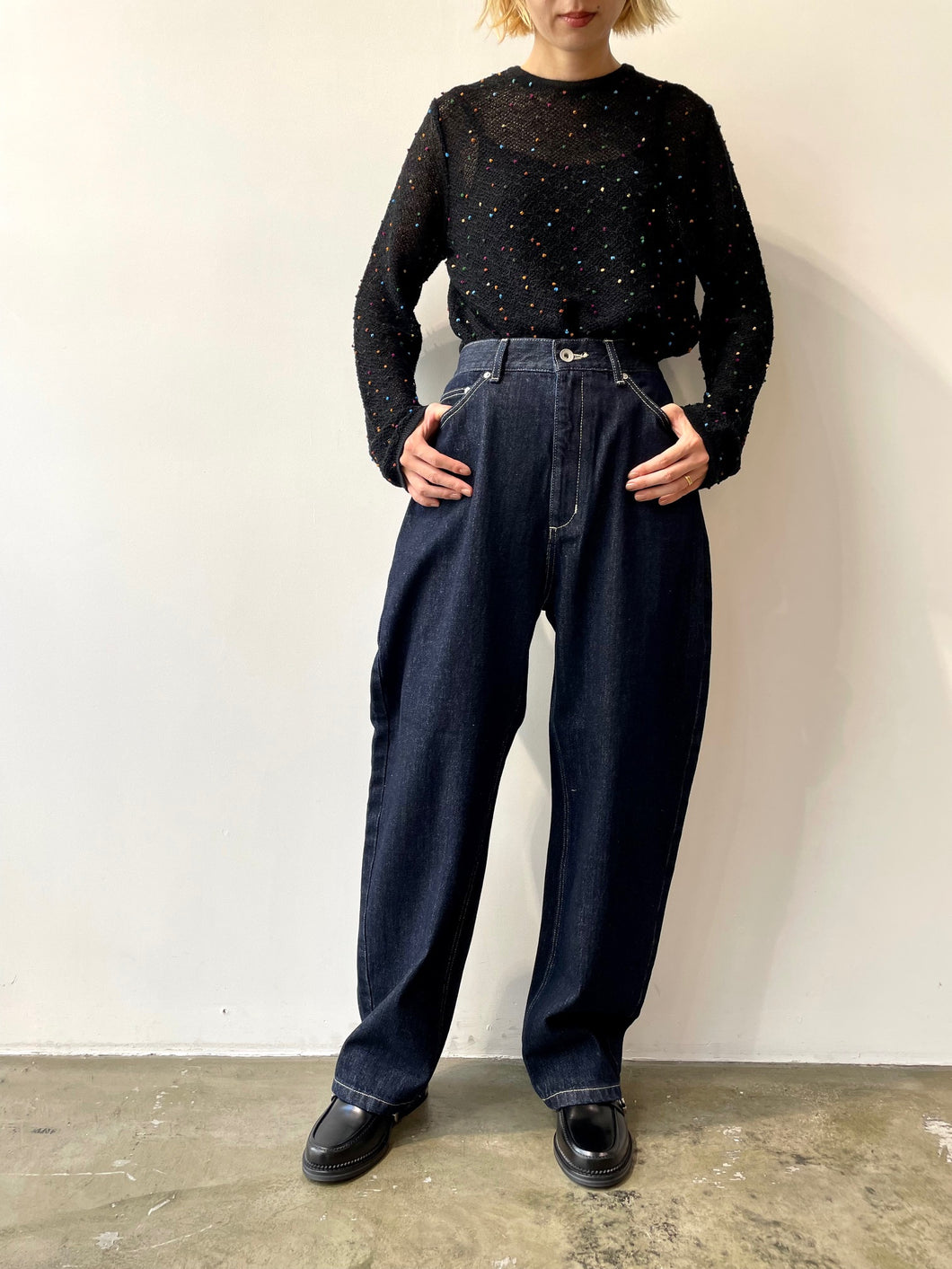 DENIM COCOON PANTS