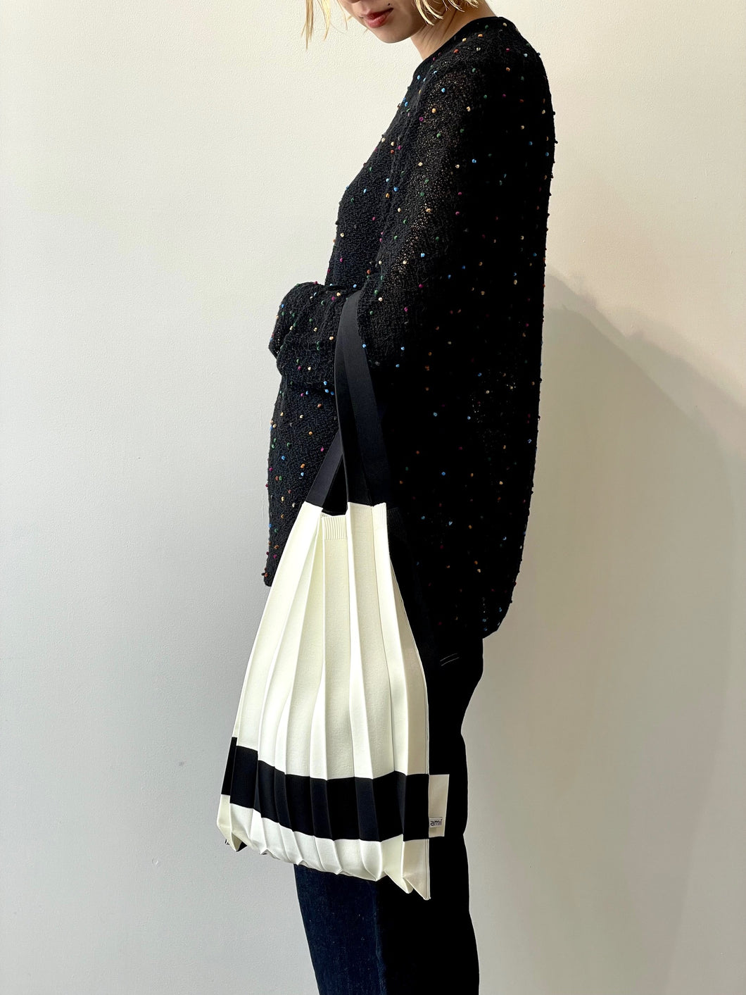 PLEATS KNIT BAG
