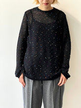 画像をギャラリービューアに読み込む, POMPOM SHEER KNIT PULLOVER
