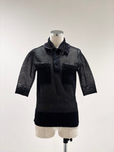 画像をギャラリービューアに読み込む, Lace knit polo shirt
