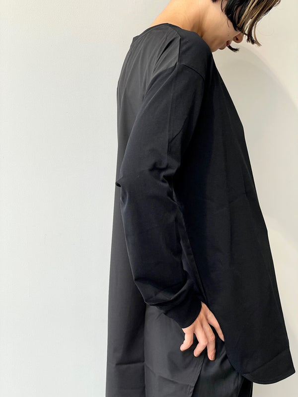 SWITCHING CREW NECK CUT-SEW（2色）