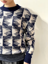 画像をギャラリービューアに読み込む, Jacquard knit pullover

