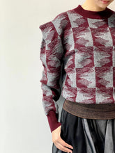 画像をギャラリービューアに読み込む, Jacquard knit pullover
