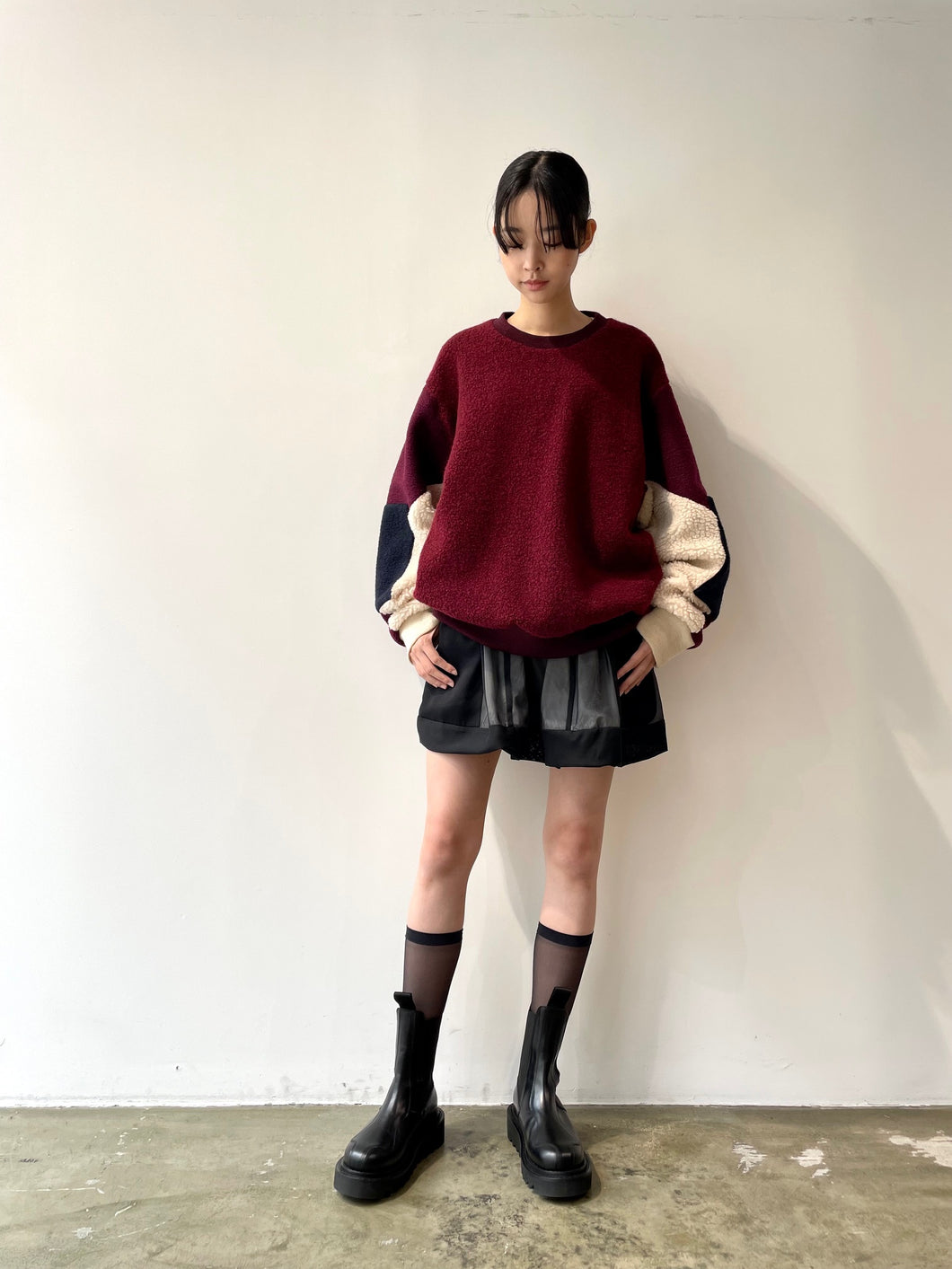 Wool pile boa pullover（WOMENS）