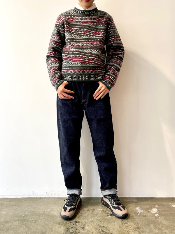 CRAZY FAIR ISLE KNIT PULLOVER