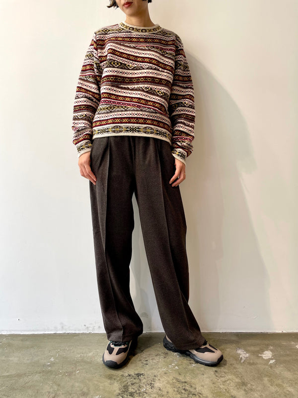 CRAZY FAIR ISLE KNIT PULLOVER