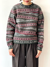 画像をギャラリービューアに読み込む, CRAZY FAIR ISLE KNIT PULLOVER
