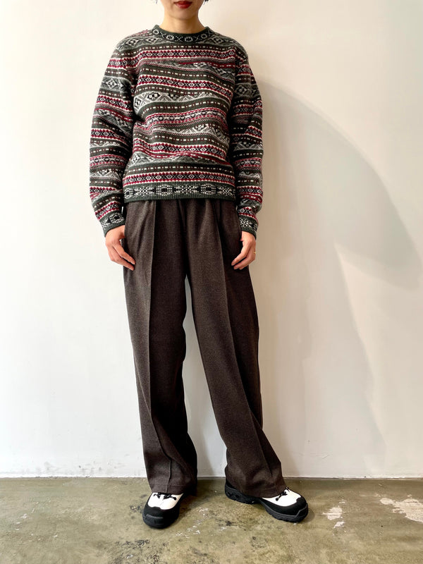 CRAZY FAIR ISLE KNIT PULLOVER