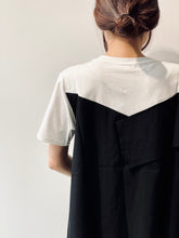 画像をギャラリービューアに読み込む, Different material asymmetry cut&amp;sew
