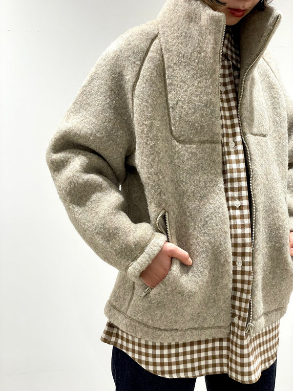 Wool fleece Zip-Up Jacket