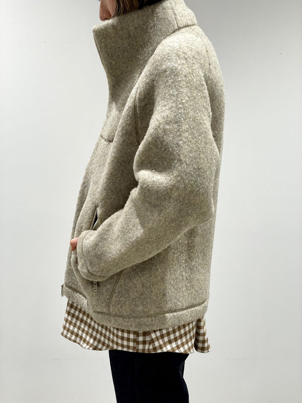 Wool fleece Zip-Up Jacket
