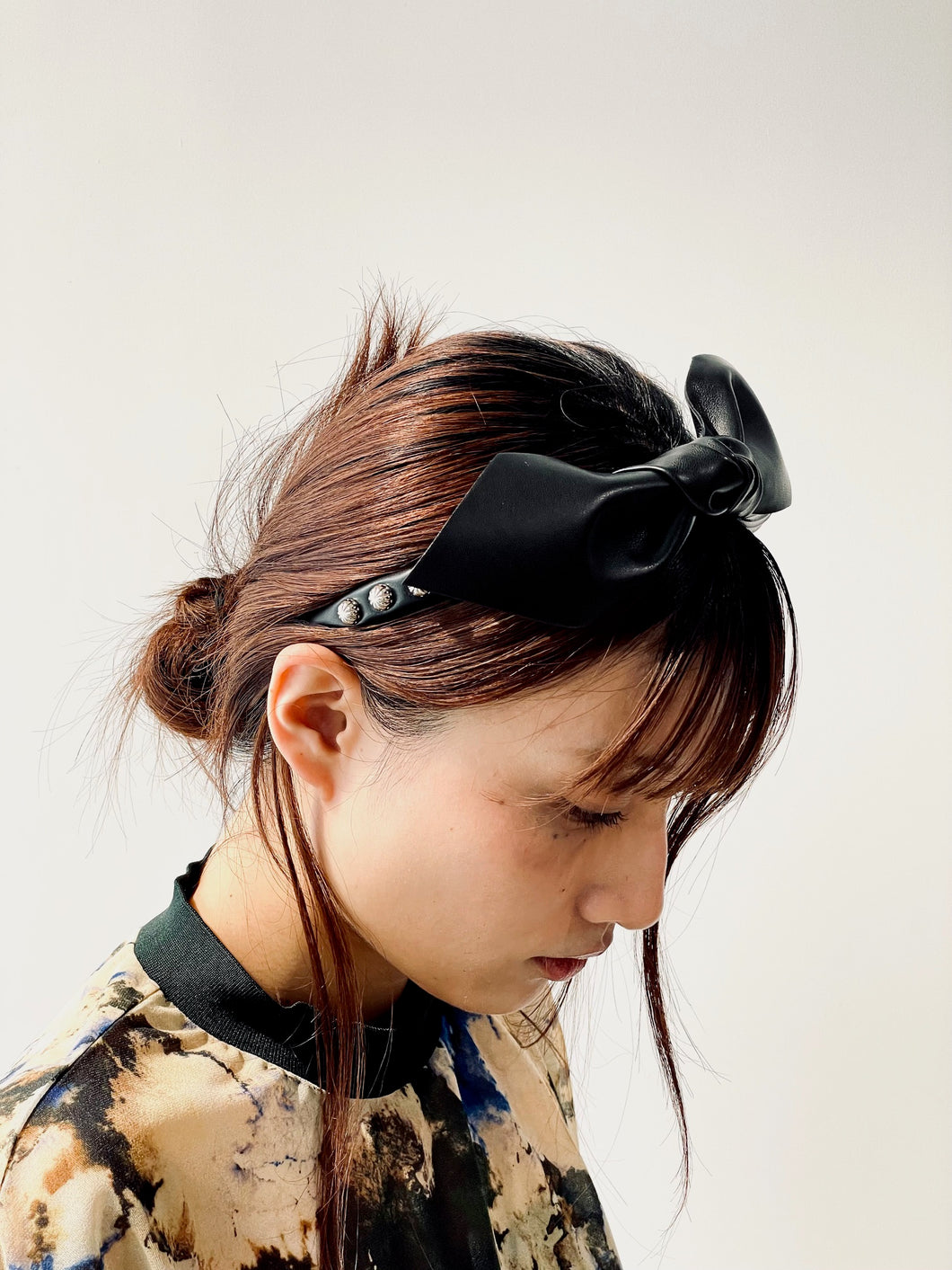 Leather wrapped headband