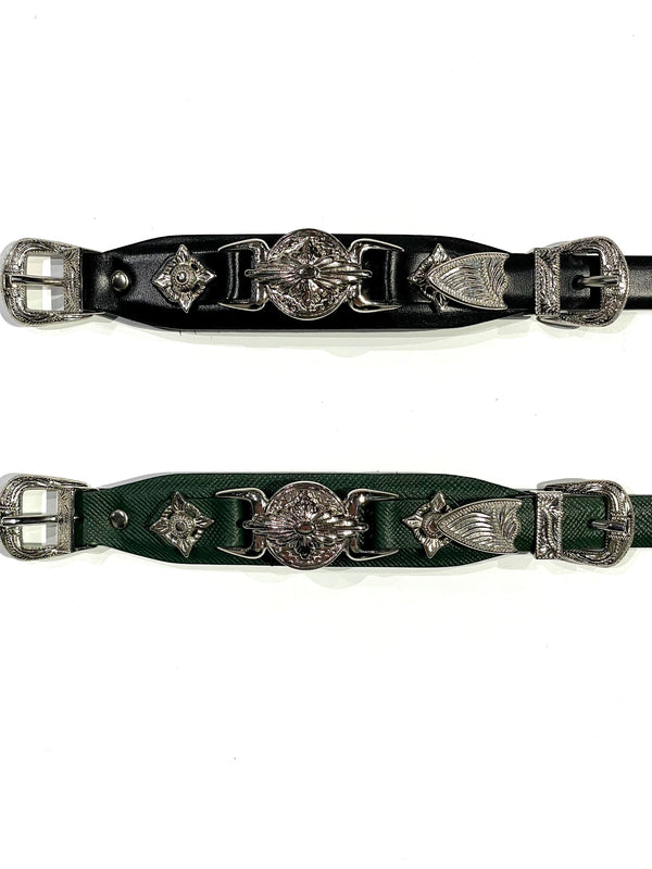 Double buckle concho bangle