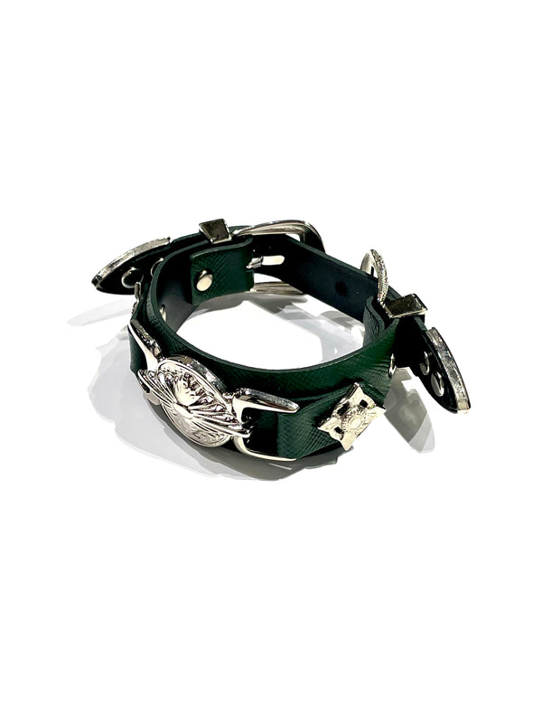 Double buckle concho bangle