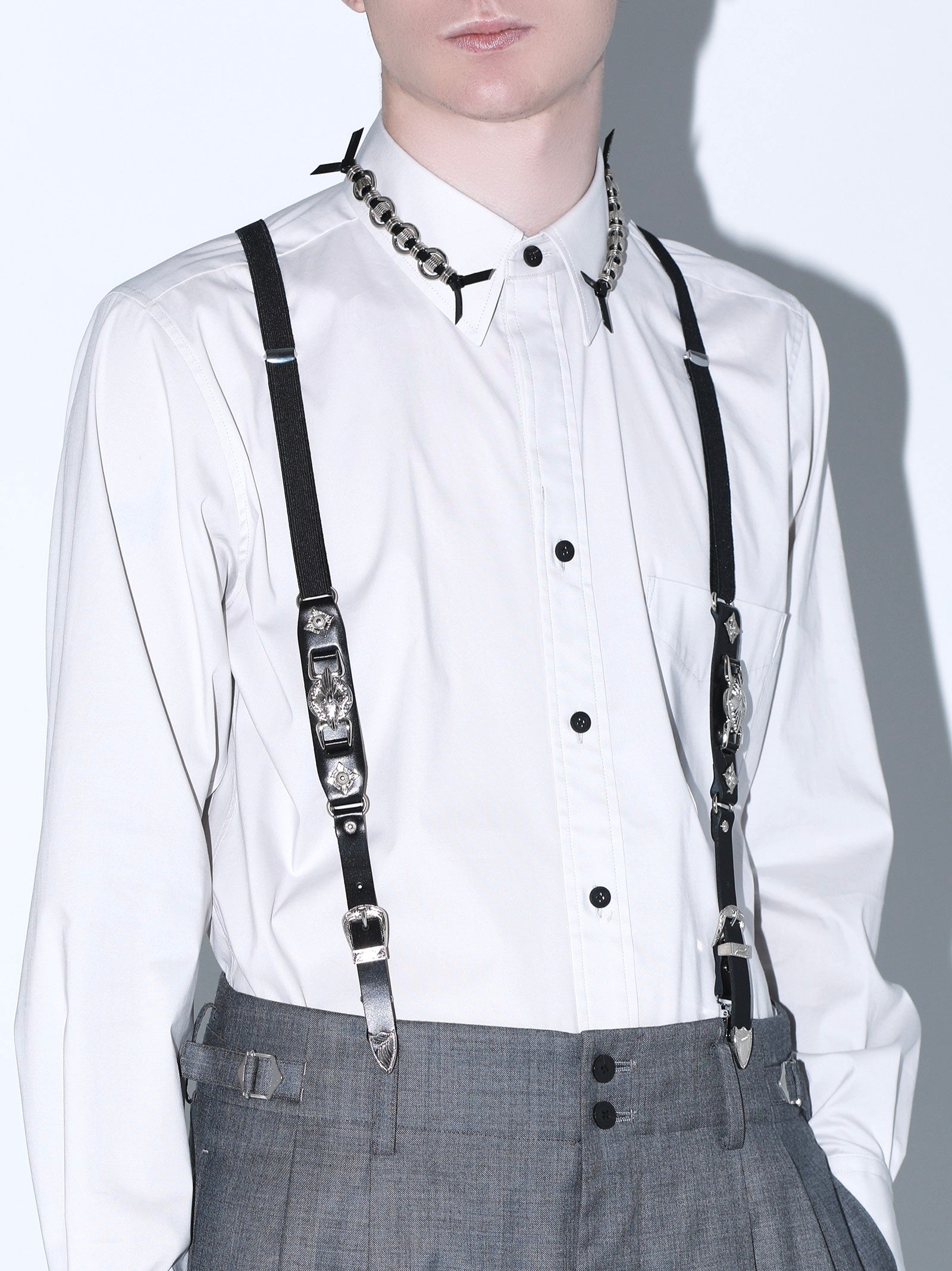 Metal leather suspenders – FUKIONLINE
