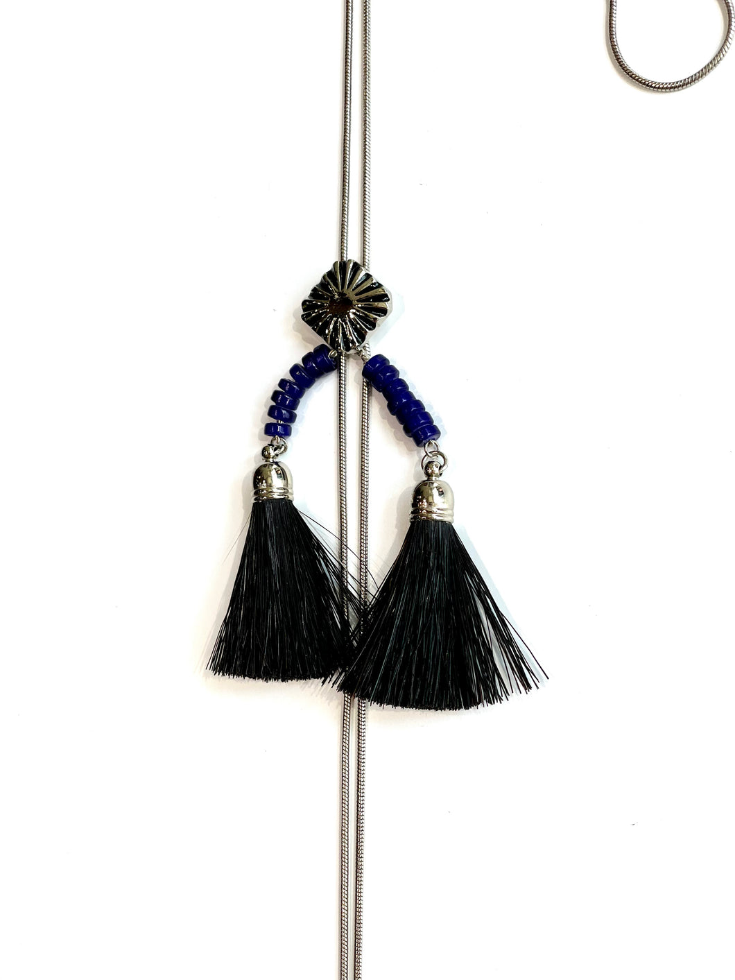 Beads fringe loop tie