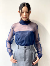 画像をギャラリービューアに読み込む, Sheer knit high neck
