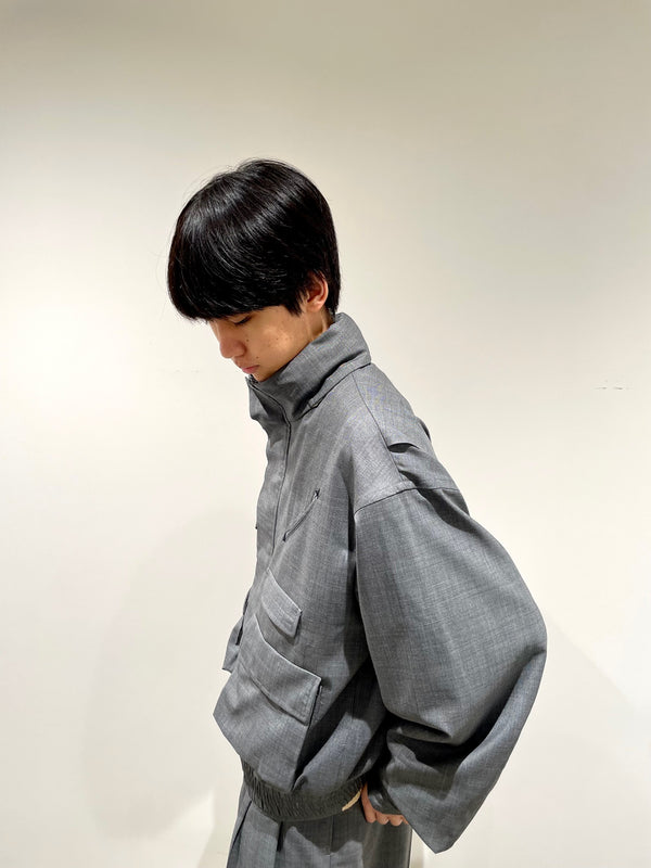 Polyester wool blouson
