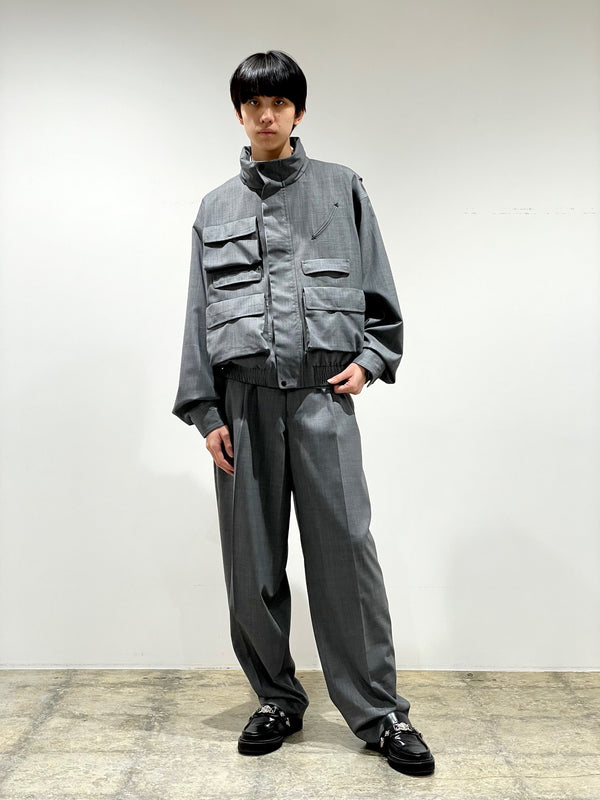 Polyester wool blouson