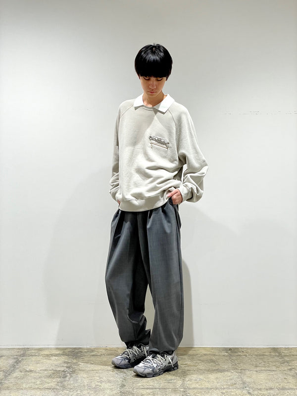 Polo collar sweatshirt