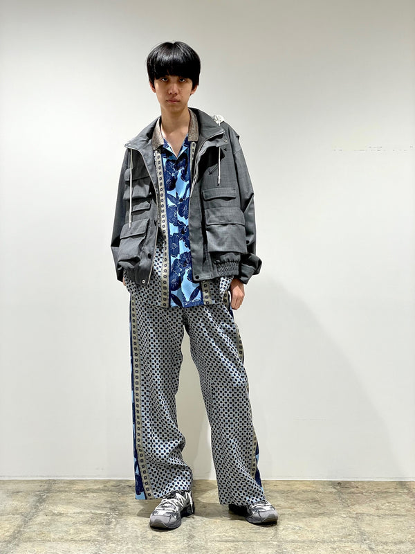 Polyester wool blouson