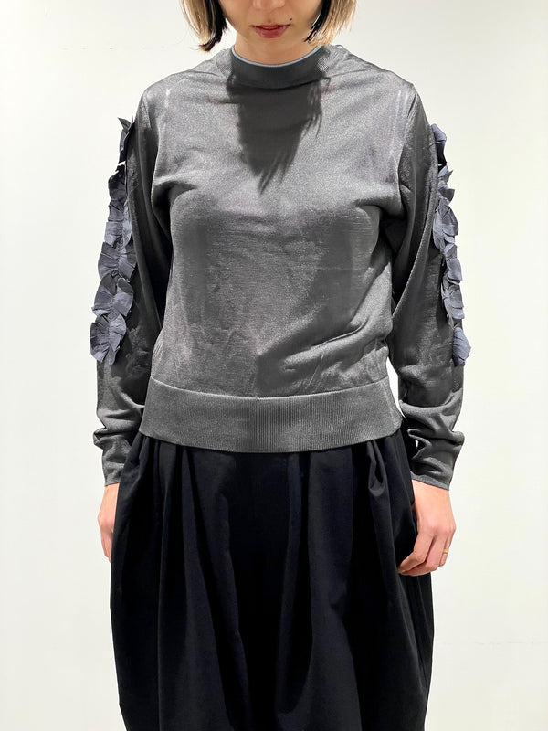 Motif knit pullover 2